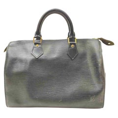 Vintage Louis Vuitton Black Epi Leather Noir Speedy 30  861320