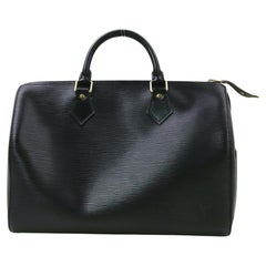Vintage Louis Vuitton Black Epi Leather Noir Speedy 30 Boston Bag 862974