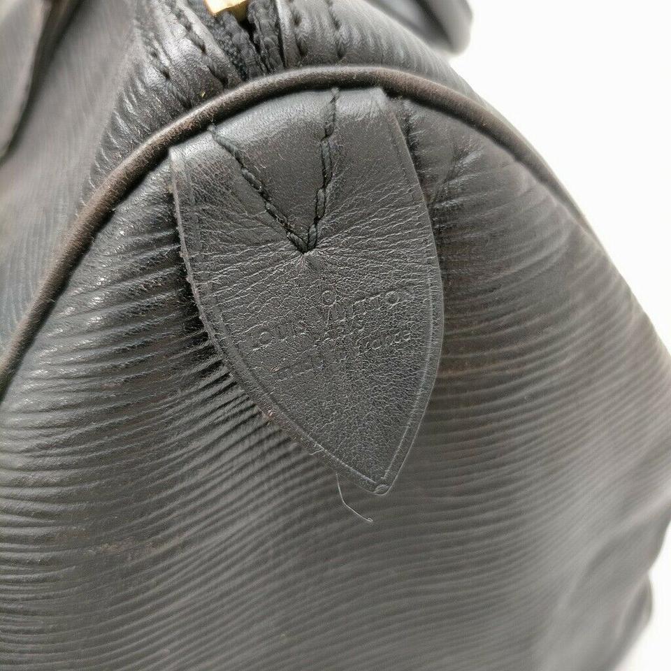 Women's Louis Vuitton Black Epi Leather Noir Speedy 30 Boston Bag 863146