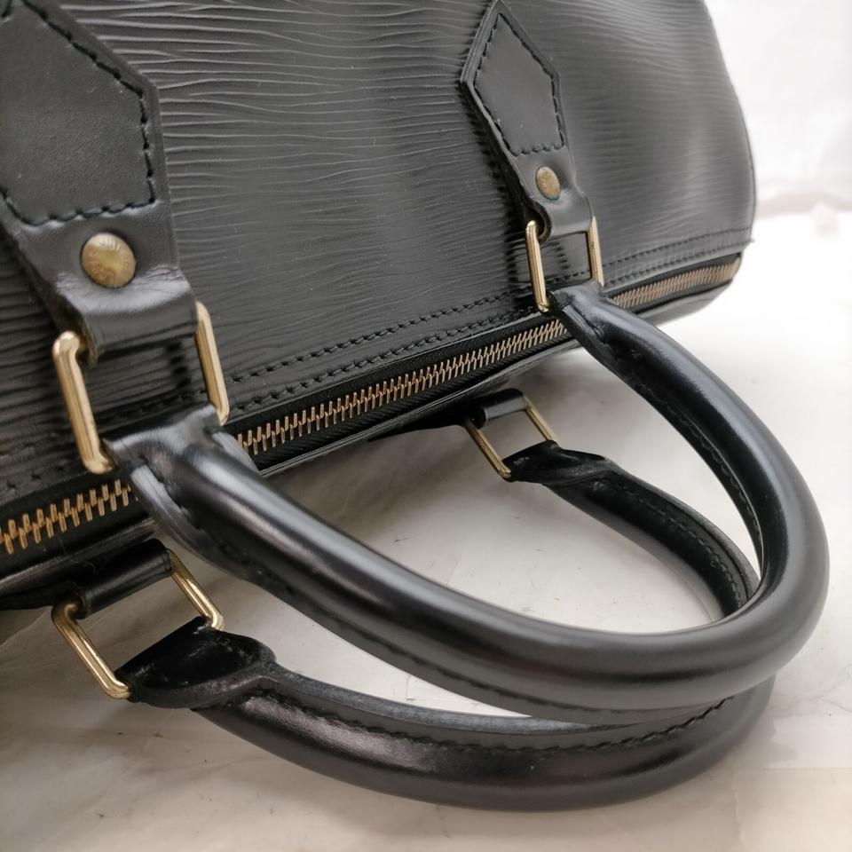 Louis Vuitton Black Epi Leather Noir Speedy 35 Boston Bag 863244 6