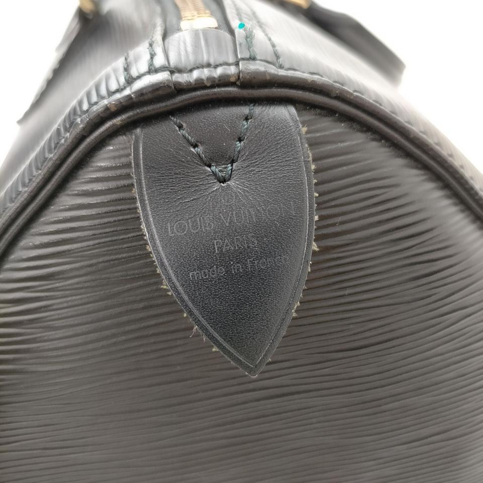 Women's Louis Vuitton Black Epi Leather Noir Speedy 35 Boston Bag 863244