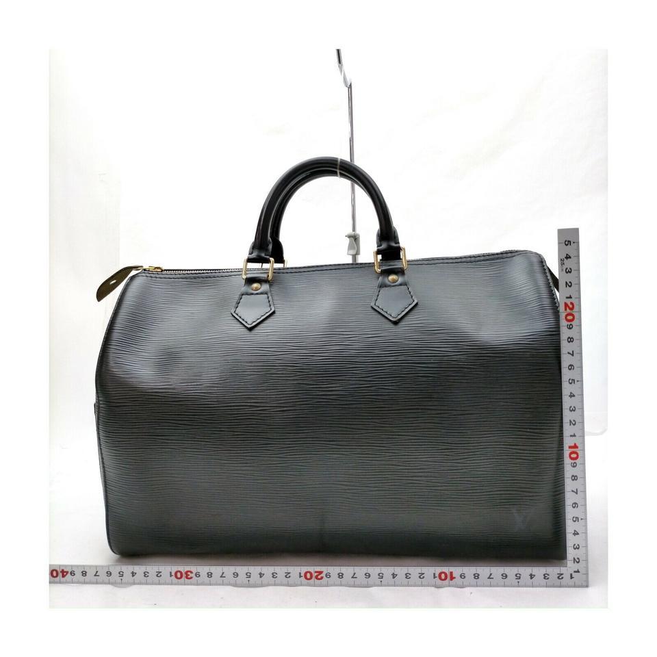 Louis Vuitton Black Epi Leather Noir Speedy 35 Boston Bag 863244 4