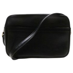 Louis Vuitton Schwarz Epi Leder Noir Trocadero 24 Umhängetasche 855007