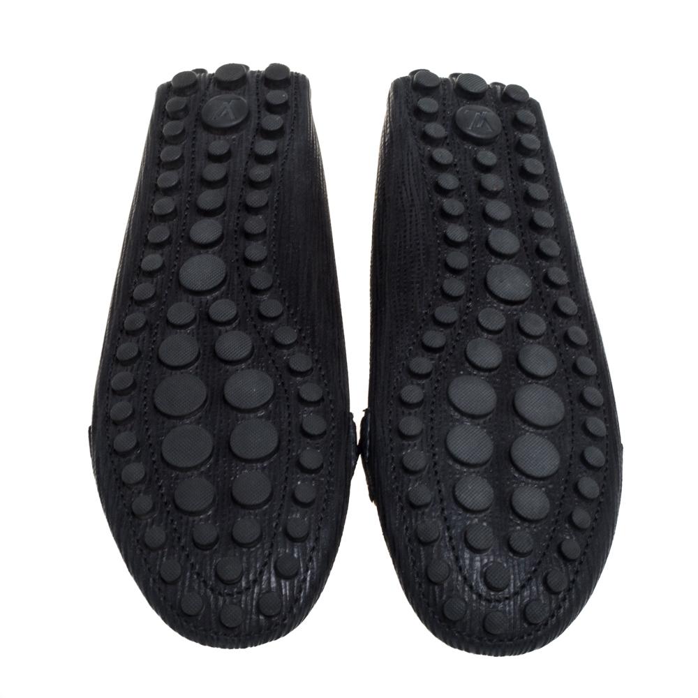 Women's Louis Vuitton Black Epi Leather Oxford Loafers Size 36.5