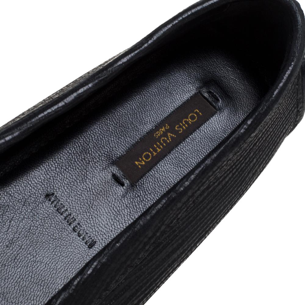 Louis Vuitton Black Epi Leather Oxford Loafers Size 36.5 3