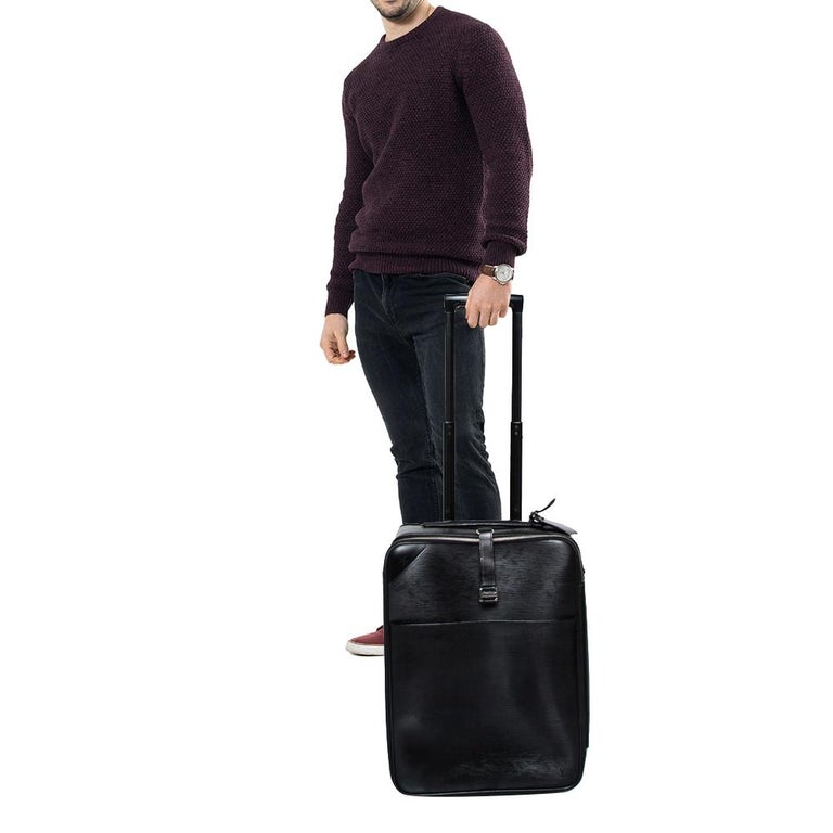 LOUIS VUITTON Black Epi Leather Pegase 50 Luggage In Good Condition In Dubai, Al Qouz 2