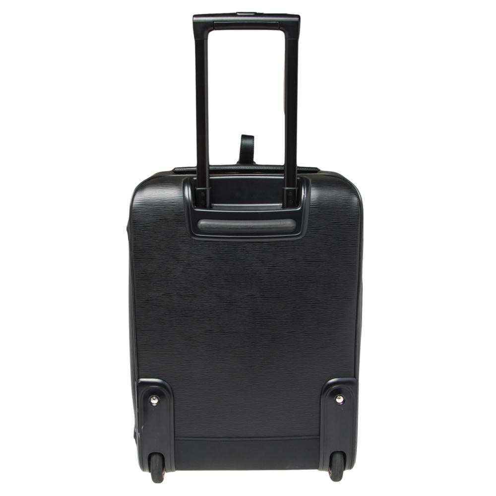 Louis Vuitton Black Epi Leather Pegase 55 Luggage at 1stDibs