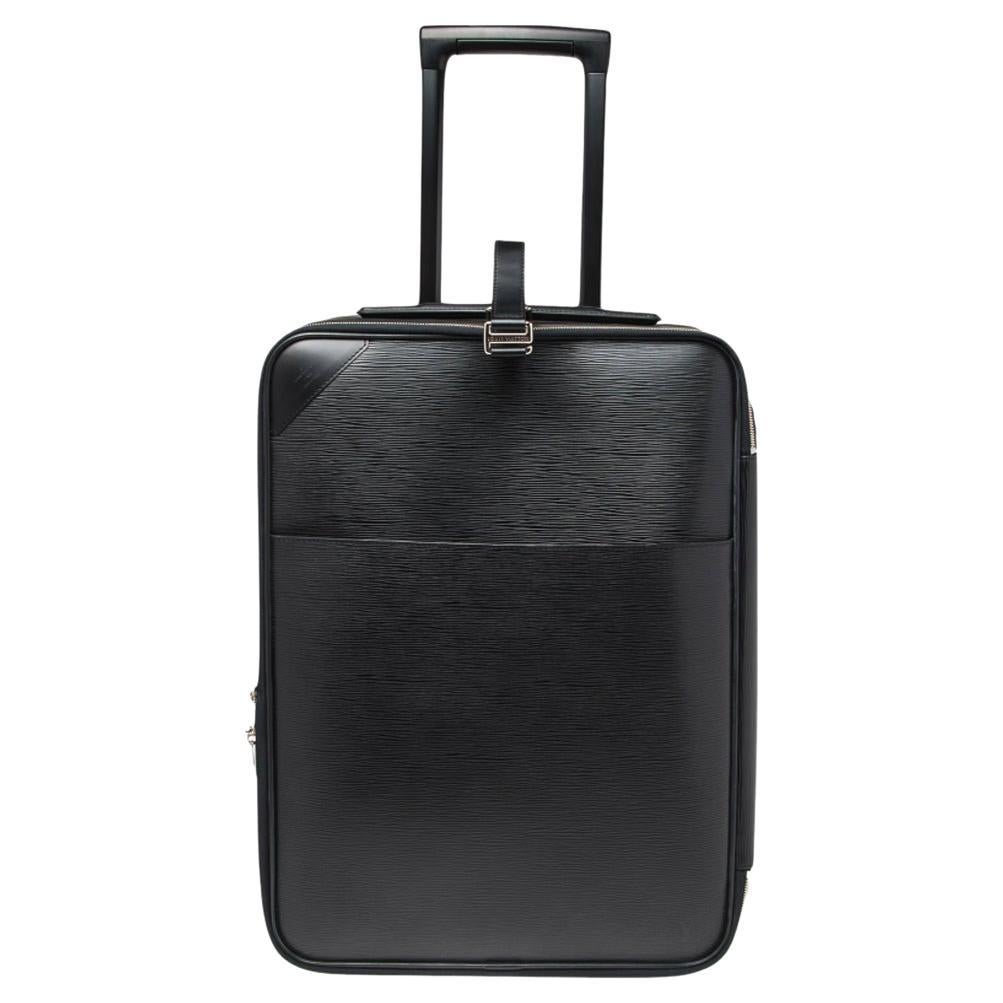 Louis Vuitton Black Epi Leather Jewelry Accessory Travel Storage Case Bag  For Sale at 1stDibs