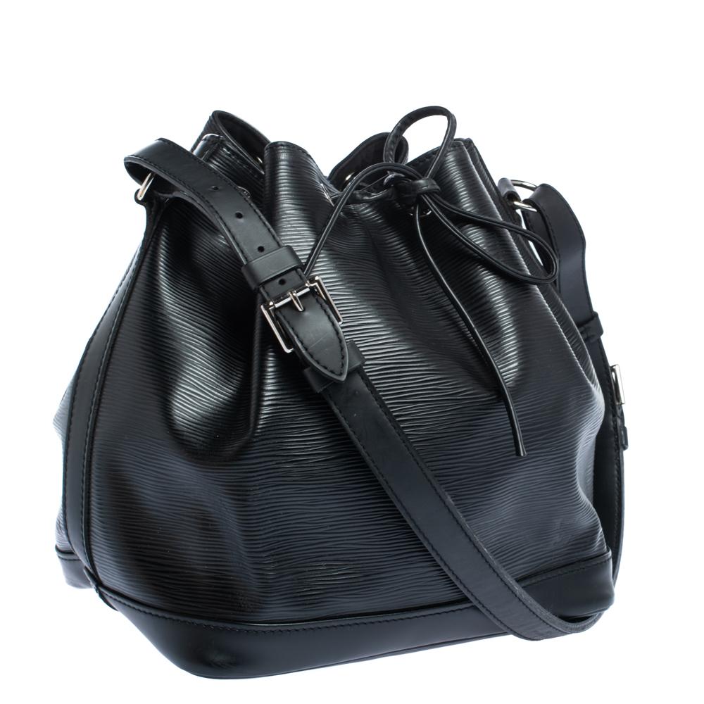 Women's Louis Vuitton Black Epi Leather Petit Noe Bag