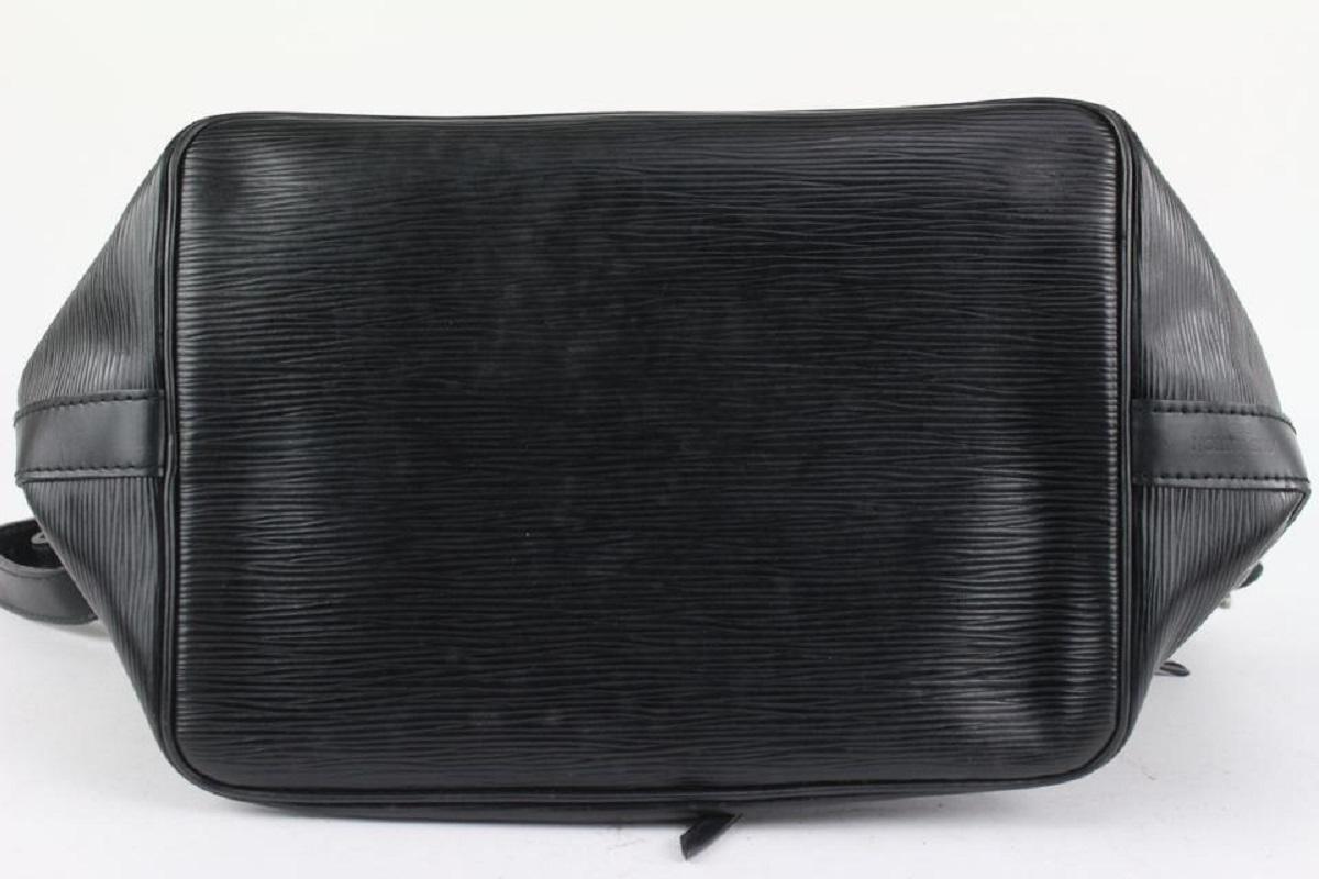 Louis Vuitton Black Epi Leather Petit Noe Drawstring Bucket Hobo Bag 1LV1018  3