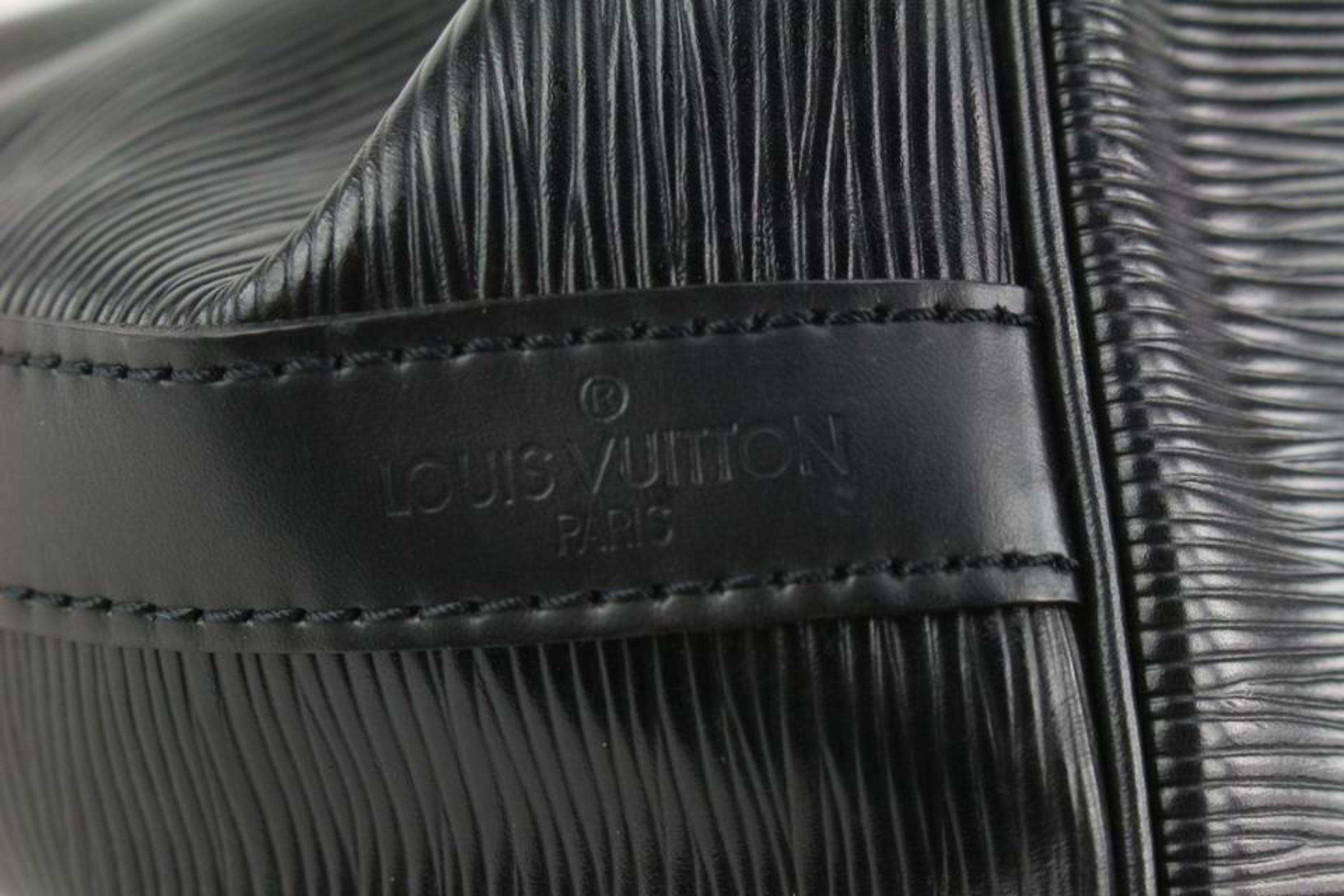Louis Vuitton Black Epi Leather Petit Noe Drawstring Bucket Hobo Bag 1LV125 4