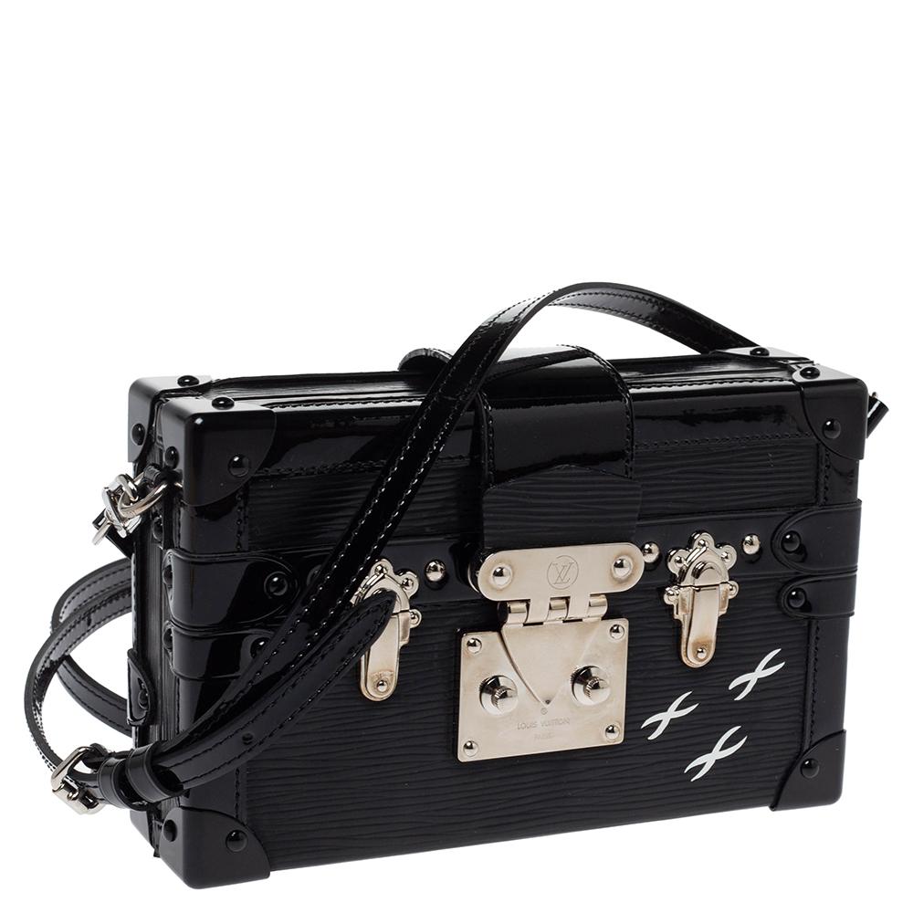 Women's Louis Vuitton Black Epi Leather Petite Malle Clutch Bag