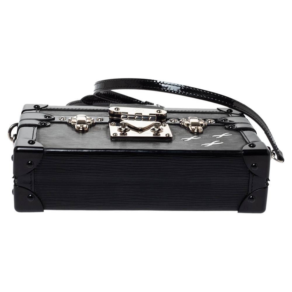 Louis Vuitton Black Epi Leather Petite Malle Clutch Bag 1