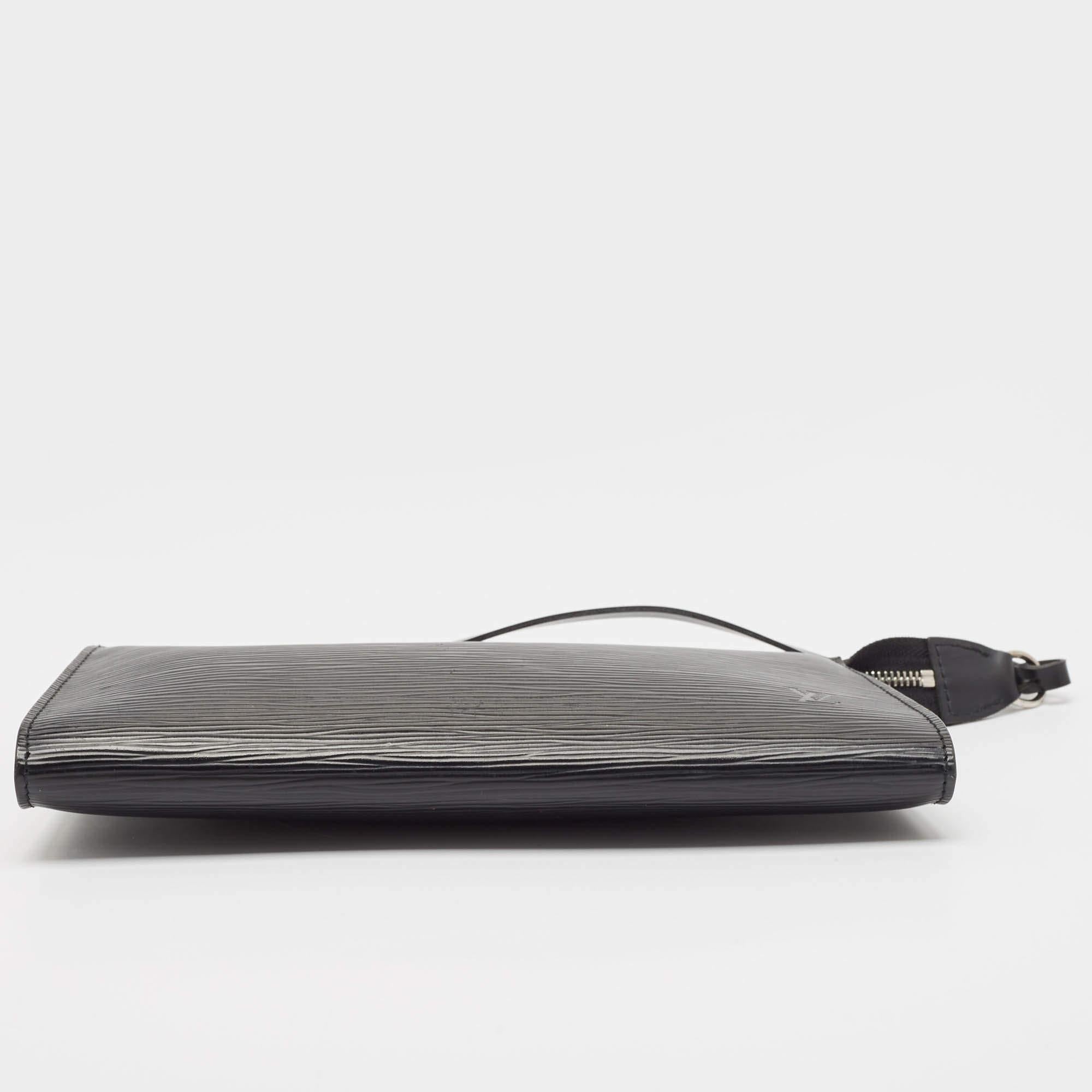 Louis Vuitton Black Epi Leather Pochette Accessoires Bag 2