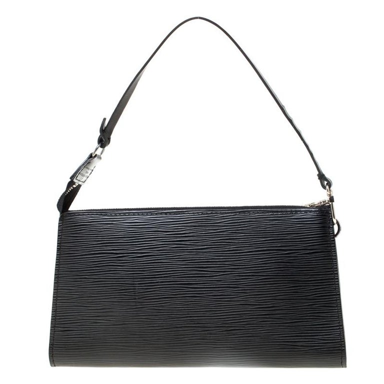 Louis Vuitton Black Epi Leather Pochette Accessories For Sale at 1stDibs