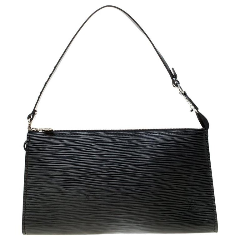 Louis Vuitton Black Epi Leather Pochette Accessories For Sale at 1stDibs