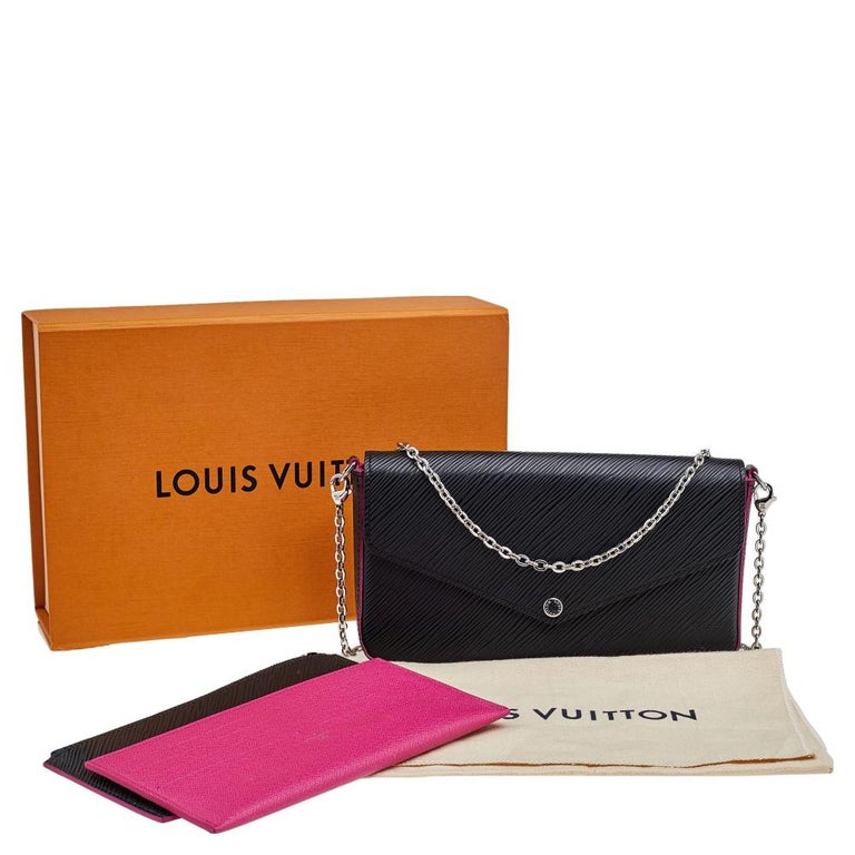 Louis Vuitton Epi LV Stories Pochette Felicie Black