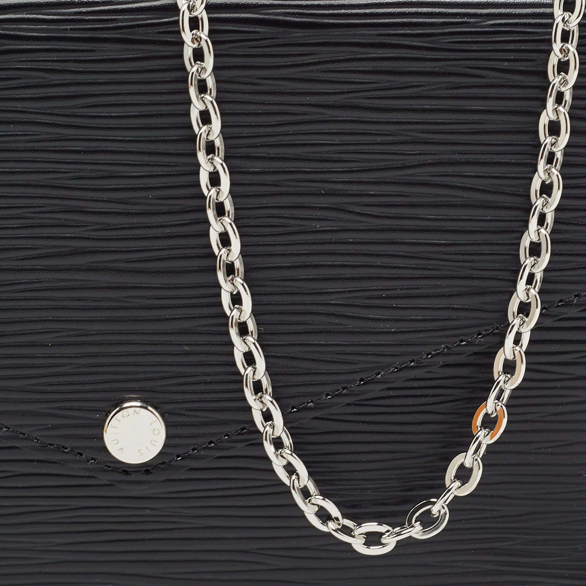 Louis Vuitton Black Epi Leather Pochette Felicie Bag 2