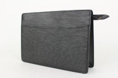 Louis Vuitton Black Epi Leather Pochette Homme Clutch Bag 52lvs723