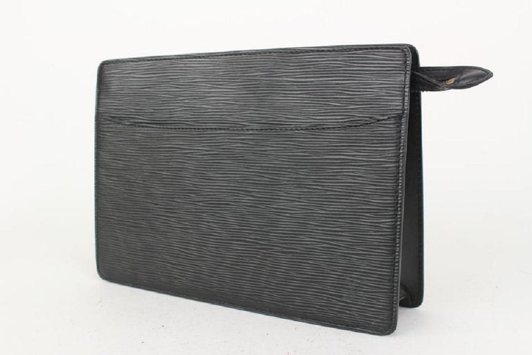 Louis Vuitton Black EPI Leather Pochette Homme Clutch Bag 52lvs723
