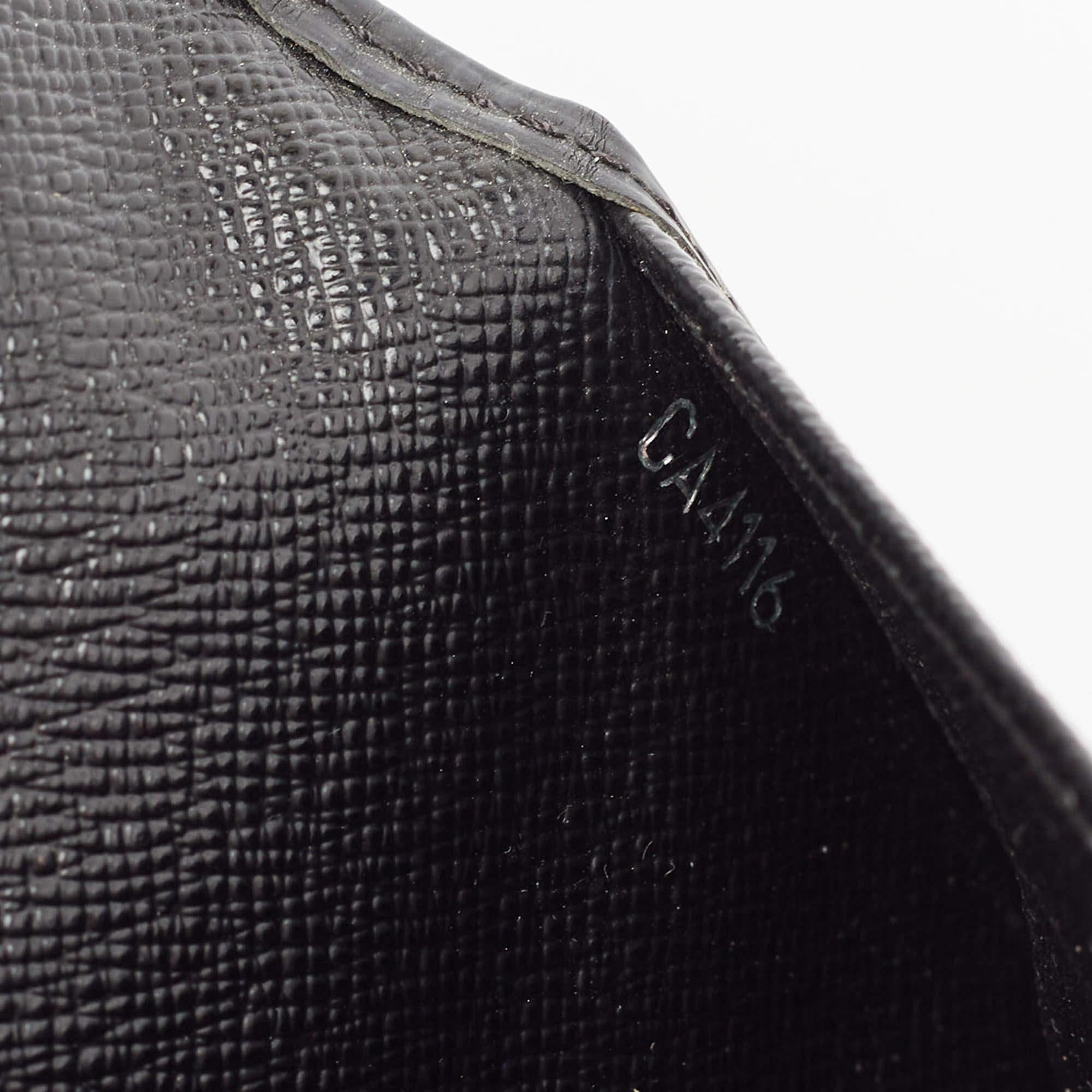Men's Louis Vuitton Black Epi Leather Pocket Agenda Cover