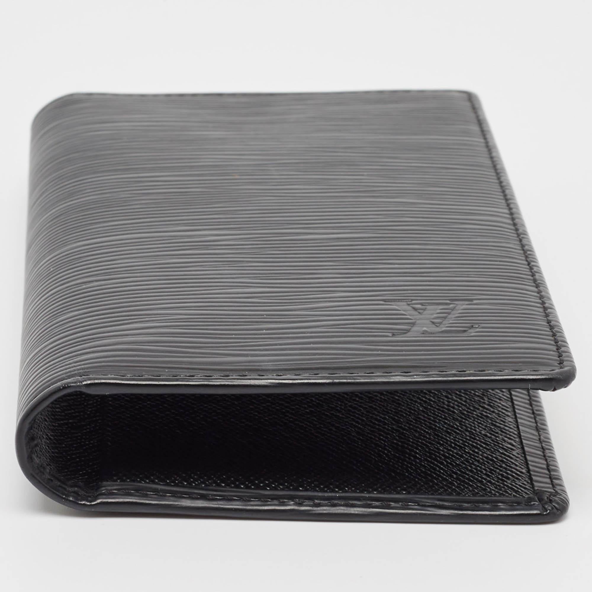 Louis Vuitton Black Epi Leather Pocket Agenda Cover 4