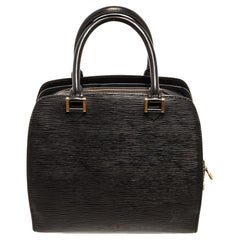 Louis Vuitton Black Epi Leather Pont Neuf Satchel Bag