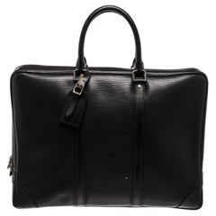 Louis Vuitton Black Epi Leather Porte Document Voyage Briefcases