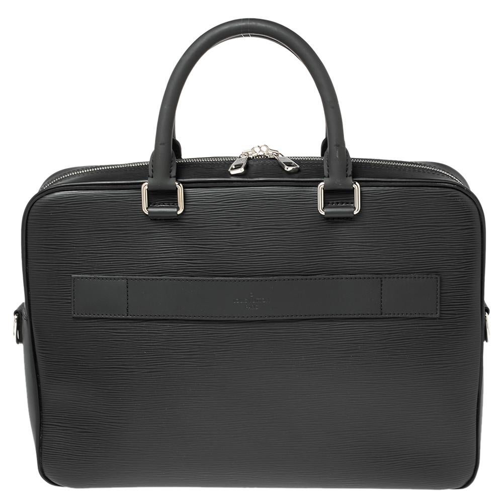 Louis Vuitton Black Epi Leather Porte Documents Business Briefcase 7