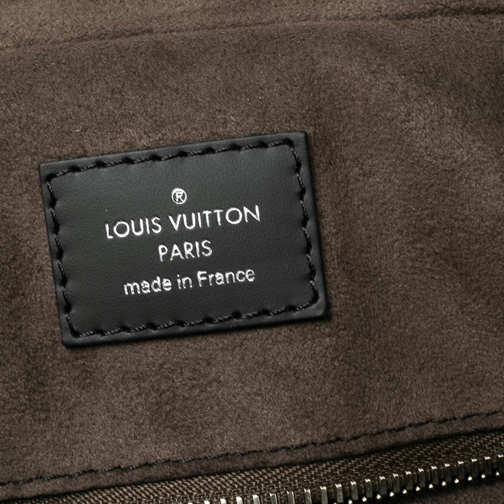 Men's Louis Vuitton Black Epi Leather Porte Documents Business Briefcase