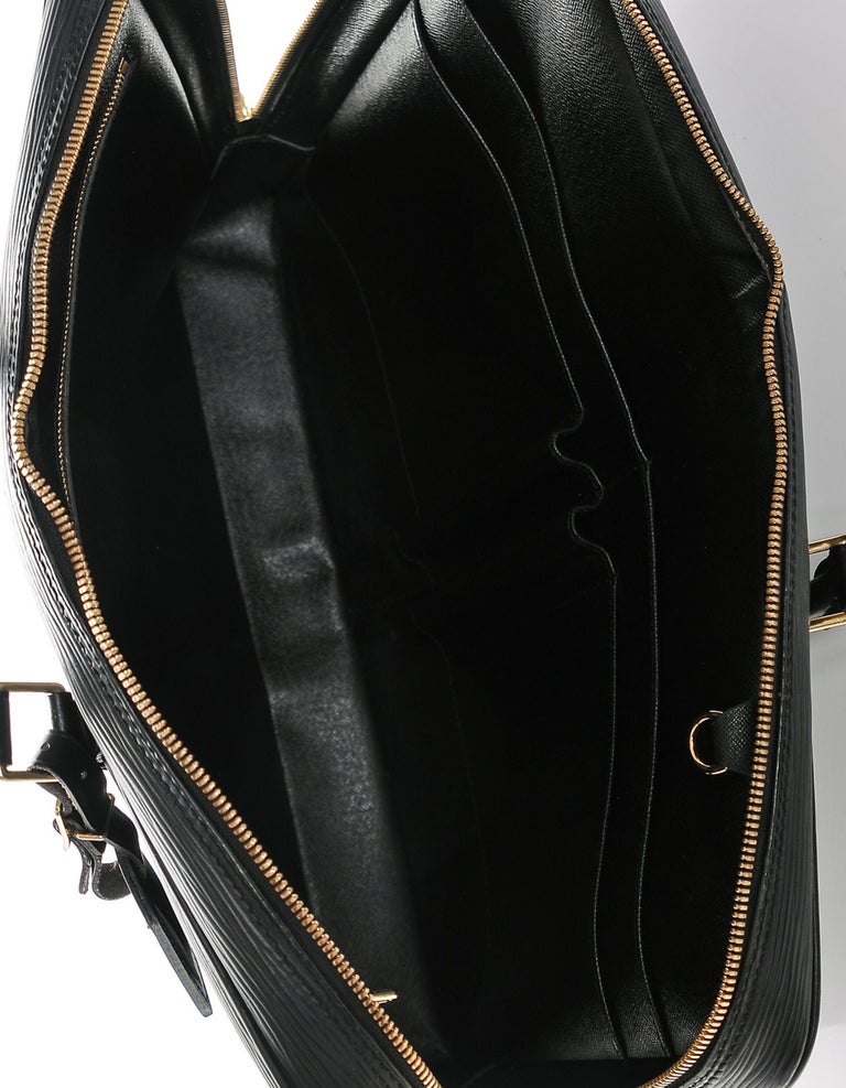 Louis Vuitton Black Epi Leather Porte-Documents Voyage Briefcase Bag rt. $2,910 6