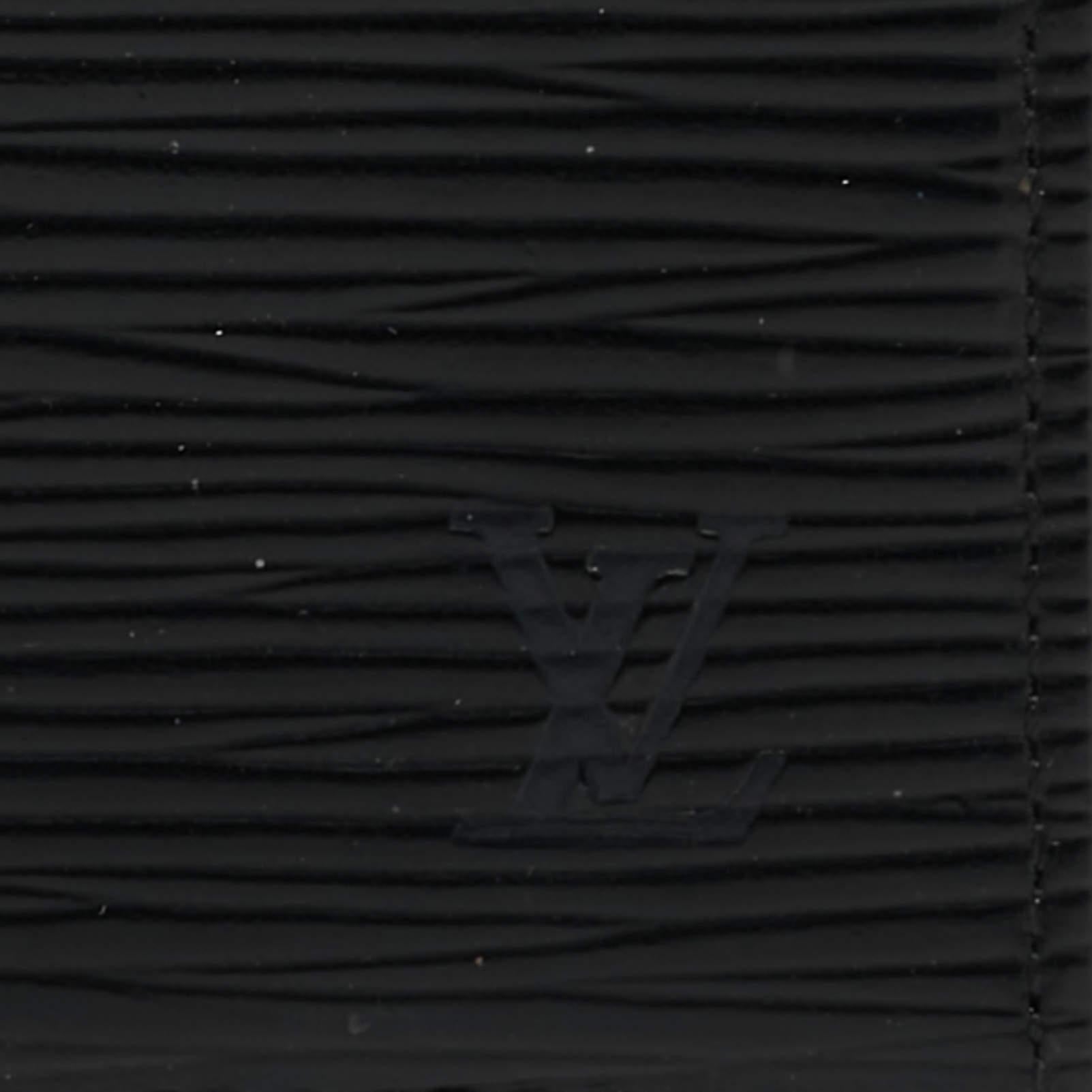 Donna Louis Vuitton Porta-Monnaie Boite in pelle di Epi Nera in vendita