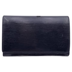 Louis Vuitton Black Epi Leather Porte-Monnaie Tresor Wallet