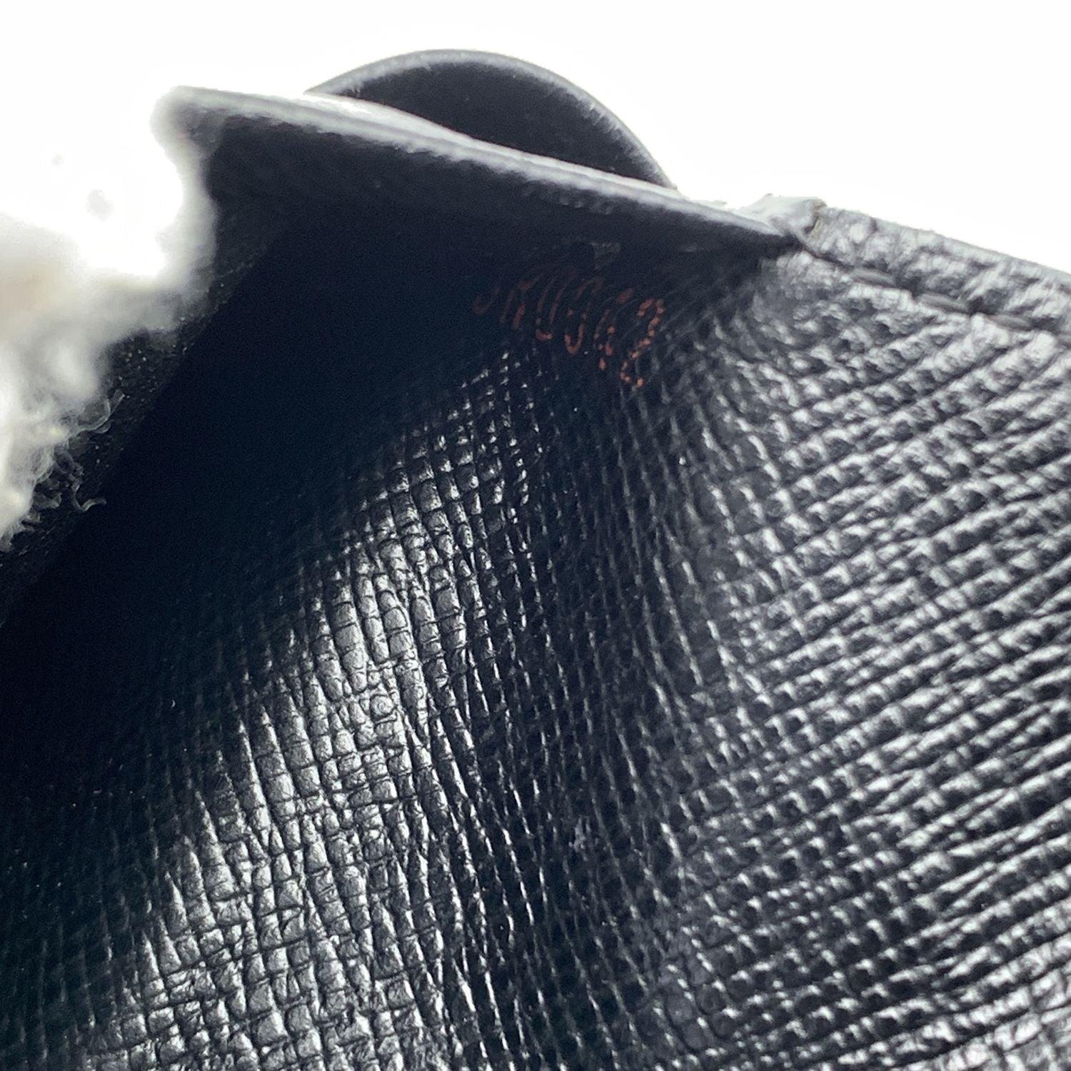 Louis Vuitton Black Epi Leather Porte-Monnaie Tresor Wallet M63502 2
