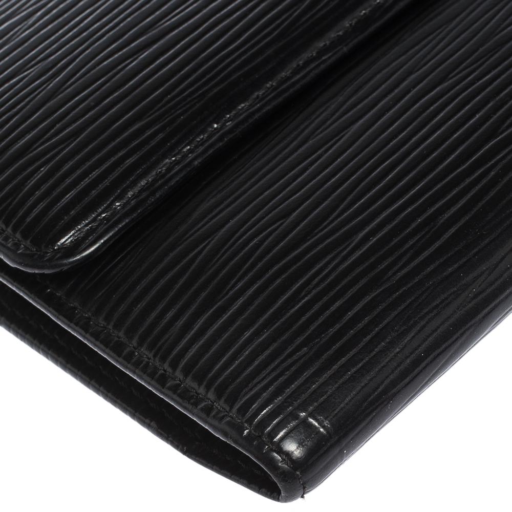 Louis Vuitton Black Epi Leather Porte Tresor International Wallet 5