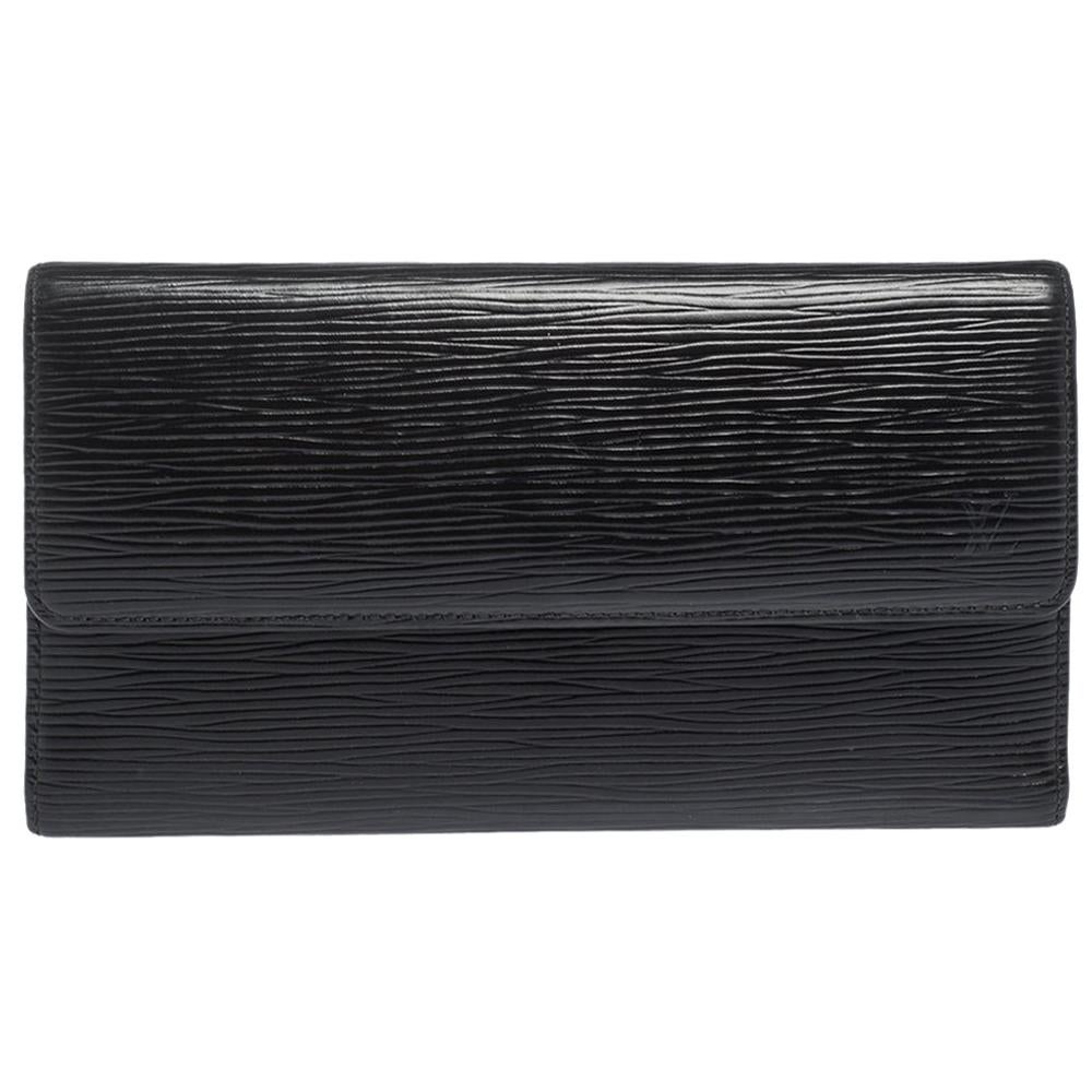 Louis Vuitton Black Epi Leather Porte Tresor International Wallet