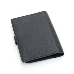 Louis Vuitton Black Epi Leather Ring Agenda Cover  PM