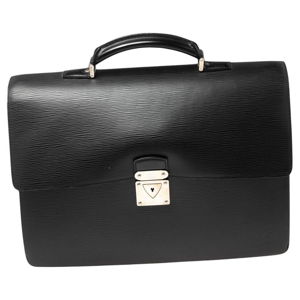 Louis Vuitton Black Epi Leather Robusto 1 Briefcase