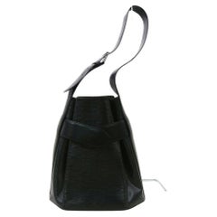 Vintage Louis Vuitton Black Epi Leather Sac Depaule PM Twist Bucket Bag 862932