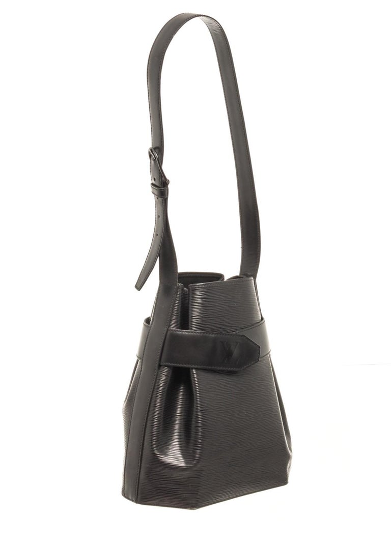 Louis Vuitton Black Epi Leather Sac Depaule Handbag For Sale at 1stDibs