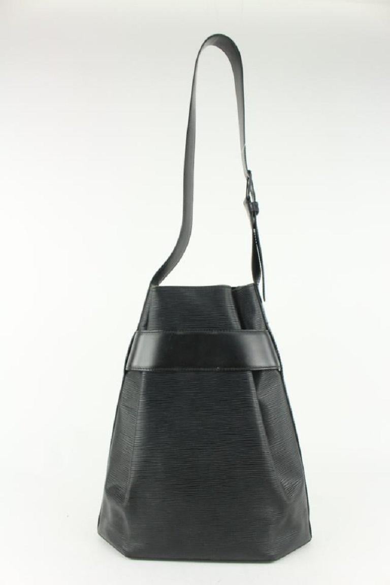 Louis Vuitton Black Epi Leather Sac D'epaule Twist Bucket with Pouch 1012Lv35 3