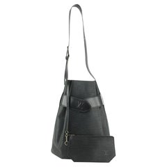 Louis Vuitton Black Epi Leather Sac D'epaule Twist Bucket with Pouch 1012Lv35