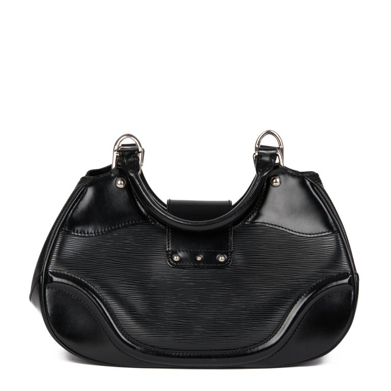 Louis Vuitton Epi Leather Sac Montaigne Bag with Strap Black 