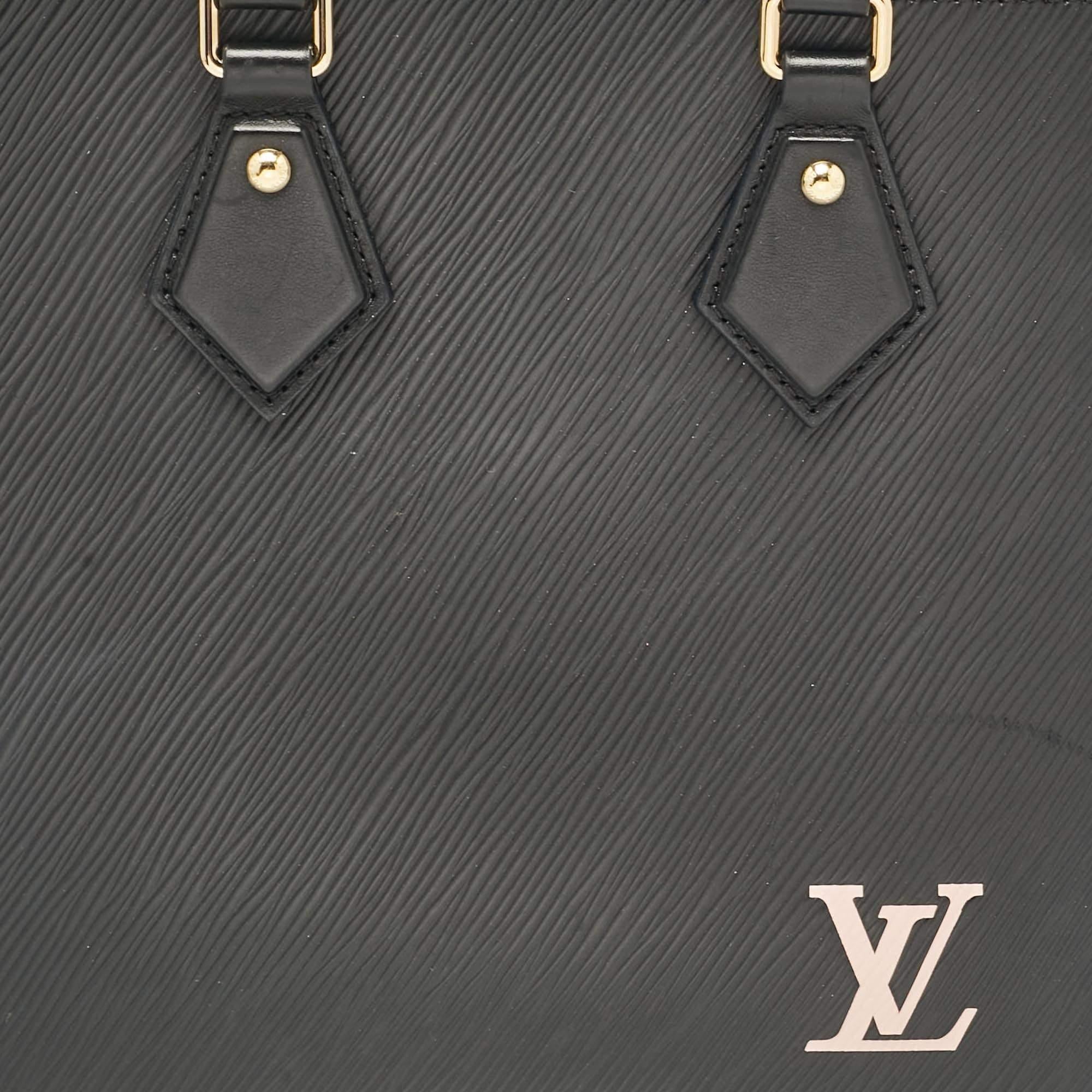 Louis Vuitton Schwarz Epi Leder Sac Plat BB Tasche aus Schwarz 1