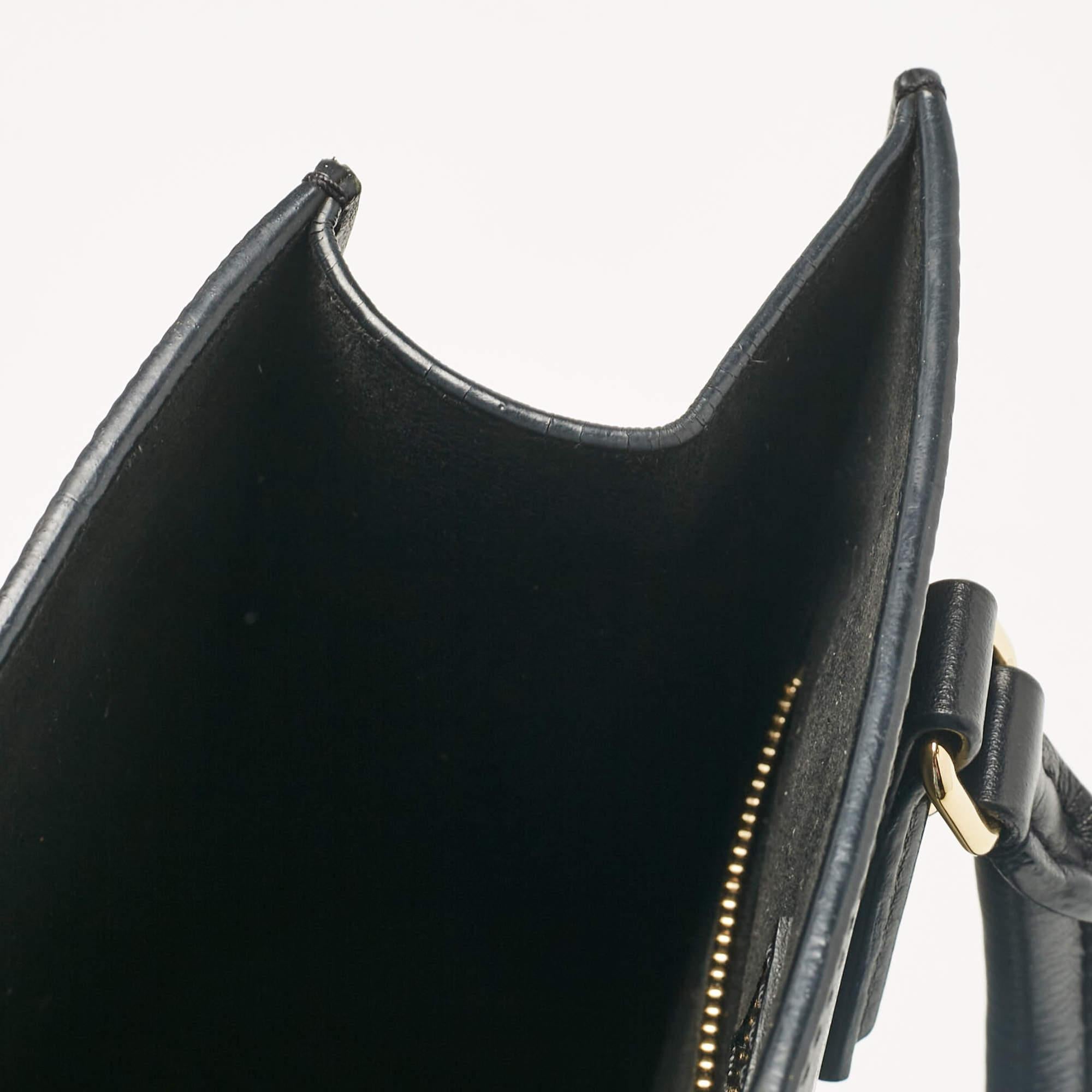 Louis Vuitton Schwarz Epi Leder Sac Plat BB Tasche aus Schwarz 5