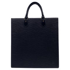 Louis Vuitton Black Epi Leather Sac Plat GM Tote Bag