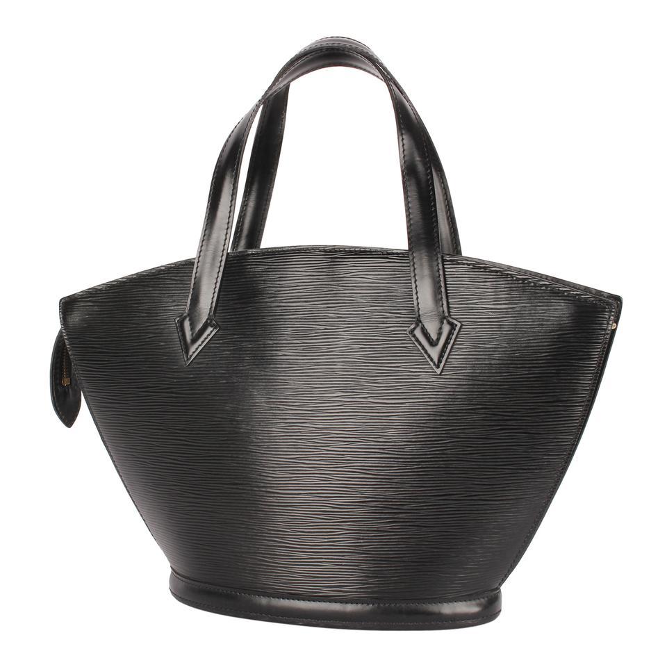 This handbag is made with epi leather and features tall leather straps, brass hardware, smooth leather trim, top zip closure and black alcantara interior lining with a slip pocket.

COLOR: Black
MATERIAL: Epi leather
DATE CODE: VI0945
MEASURES: H