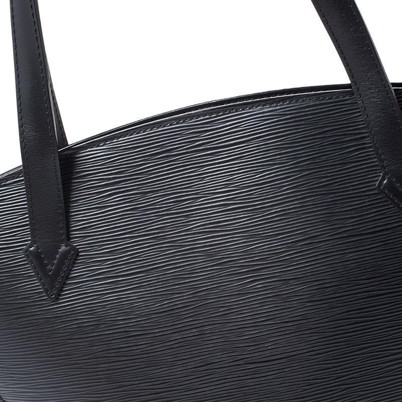 Louis Vuitton Black Epi Leather Saint Jacques PM Tote 6