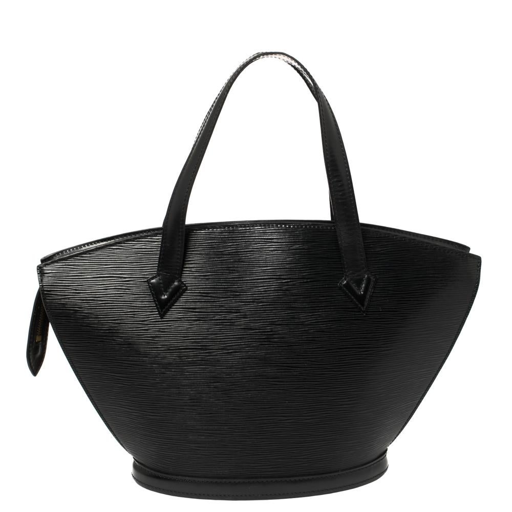 Louis Vuitton Black Epi Leather Saint Jacques Short Strap PM Bag In Good Condition In Dubai, Al Qouz 2