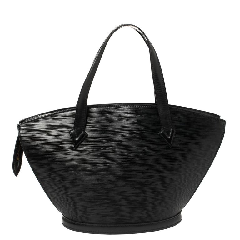 Vintage Louis Vuitton St. Jacques Black Epi Leather Ladies Shoulder Handbag